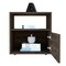 Tuhome Galanto Nightstand, One Open Shelf, One Cabinet, Dark Brown/Black MBW7946 - alternate 3